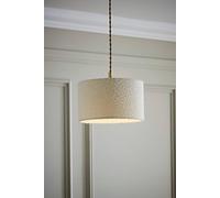 ValueLights Reni Boucle Easyfit Non Electric Pendant Medium Shade 35cm Cream