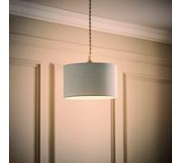 ValueLights | Reni Duck Egg Blue Fabric Drum Ceiling Lamp Shade and Bulb (D) 25cm | Shades, Home Décor & Improvement Essential | Bulb Included