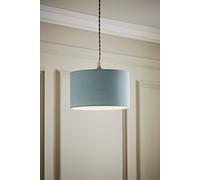 Valuelights Reni Duck Egg Blue Fabric Easy Fit Drum Ceiling Lamp Shade Duck Egg Blue