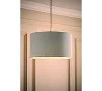 ValueLights | Reni Duck Egg Blue Fabric Drum Ceiling Lamp Shade and Bulb (D) 25cm | Shades, Home Décor & Improvement Essential | Bulb Included