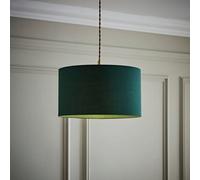 MiniSun | Medium Modern Forest Green Drum Light Shade | Lamp Shades, Home Décor & Improvement Essential | 35cm Shade Width