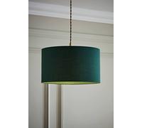 MiniSun | Medium Modern Forest Green Drum Light Shade | Lamp Shades, Home Décor & Improvement Essential | 35cm Shade Width