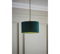 MiniSun | Large Modern Forest Green Drum Light Shade | Lamp Shades, Home Décor & Improvement Essential | 45cm Shade Width