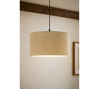 ValueLights | Reni Natural Large Linen Squat Drum Shade 45cm