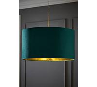 ValueLights | Reni Medium Pendant Shade with Green Velvet & Gold Inner | Shades, Home Décor & Improvement Essential | 350cm Shade Width