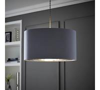 ValueLights Reni Grey Easy Fit Lampshade - 45cm