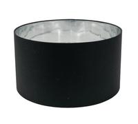 Reni Black with Metallic Chrome Silver Inner Pendant Ceiling Lamp Shade and Bulb ValueLights Black 10 inches