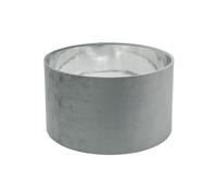 ValueLights Reni Med Grey Velvet with Chrome Ceiling Lamp Shade & Bulb