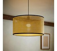 ValueLights Reni Cane Large Shade - Size: 25 x 45 x 45cm - Cream - Wilko