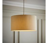 Valuelights Reni Natural Fabric Drum Ceiling Lamp Shade (D)45Cm