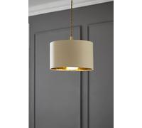 Valuelights Reni Natural & Gold Inner Drum Ceiling Lamp Shade (D)25Cm