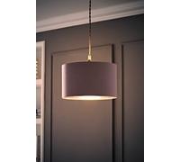 ValueLights | Reni Small Pendant Shade Natural & Gold Inner with Warm White Bulb | Shades, Home Décor & Improvement Essential | Light Bulb Included | 250mm Shade Width