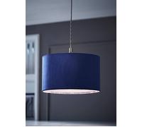 MiniSun | Large Modern Navy Blue Velvet Drum Light Shade | Lamp Shades, Home Décor & Improvement Essential