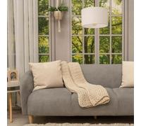 MiniSun | Small Modern White Fabric Drum Light Shades | Lamp Shades, Home Décor & Improvement Essential | Set of 2 | 25cm Shade Width
