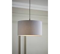 MiniSun | Small Modern Grey Fabric Drum Light Shade | Lamp Shades, Home Décor & Improvement Essential | 250mm Shade Width