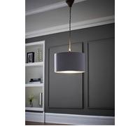 ValueLights | Reni Small Pendant Shade with Grey & Chrome Inner | Shades, Home Décor & Improvement Essential | 250mm Shade Width