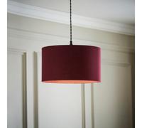 ValueLights Reni Plum Fabric Easy Fit Drum Ceiling Lamp Shade | Size: Medium ValueLights Plum Medium