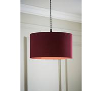 Valuelights Reni Plum Fabric Easy Fit Drum Ceiling Lamp Shade Plum