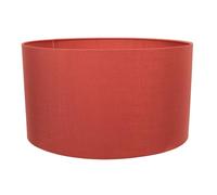 ValueLights | Reni Rust Red Fabric Drum Ceiling Pendant Large Lamp Shade with LED Bulb | Shades, Home Décor & Improvement Essential | Included LED Bulb | 450cm Shade Width
