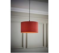 ValueLights Small Reni Rust Red Fabric Pendant Table Floor Shade
