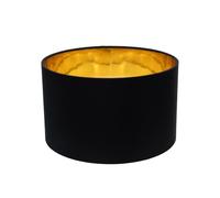 Reni Black Fabric with Metallic Gold Inner Pendant Ceiling Lamp Shade ValueLights Black 6 inches