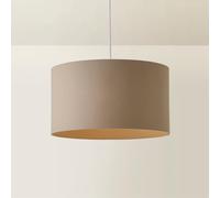 ValueLights | Reni Taupe Fabric Drum Ceiling Lamp Shade and Bulb (D) 45cm | Shades, Home Décor & Improvement Essential | Bulb Included