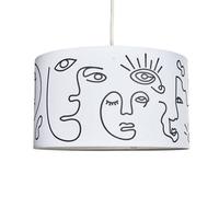 Valuelights Reni White Abstract Ceiling Lamp Shade And Bulb (D)35Cm