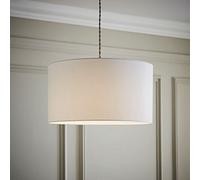 MiniSun | Large Modern White Fabric Drum Light Shade | Lamp Shades, Home Décor & Improvement Essential | 450mm Shade Width