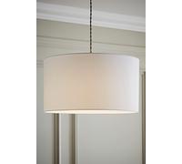 MiniSun | Medium Modern White Fabric Drum Light Shade | Lamp Shades, Home Décor & Improvement Essential | 35cm Shade Width