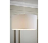 MiniSun | Small Modern White Fabric Drum Light Shade | Lamp Shades, Home Décor & Improvement Essential | 25cm Shade Width
