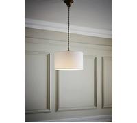 Valuelights Reni White Fabric Easy Fit Drum Ceiling Lamp Shade White Large