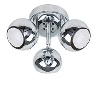 Retro Eyeball 3 Way Silver Ceiling Bar Spotlight ValueLights Silver One Size