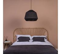 Valuelights Riad Large Black Modern Woven Rustic Ceiling Light Shade Lampshade (D)45Cm