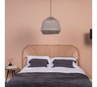 MiniSun | Grey Large Modern Woven Rope Ceiling Pendant Light Shade | Pendant Lights, Home Décor & Improvement Essential | 45cm Shade Width