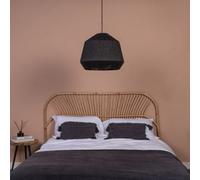 Valuelights Riad Large Black Modern Woven Rustic Ceiling Light Shade Lampshade (D)45Cm