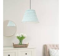 Valuelights Riza Tapered Green Arrow Fabric Pleated Easy Fit Large Lamp Shade (D)41Cm
