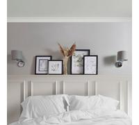 Valuelights Rocha Silver Indoor Wall Light And E14 Candle Led 4W Warm White 3000K Bulb