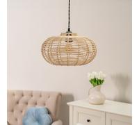 Romy Natural Rattan Pendant Ceiling Floor Lamp Light Shade & 4w LED ValueLights Natural One Size