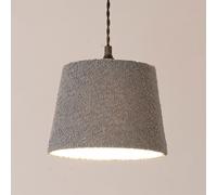 ValueLights Rory Boucle Fabric Tapered Easy Fit Ceiling Table Floor Lamp Shade in Grey ValueLights Grey