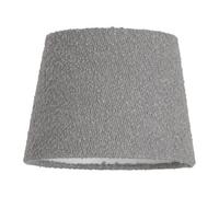 ValueLights Rory Boucle Fabric Tapered Easy Fit Ceiling Table Floor Lamp Shade with LED Bulb in Grey ValueLights Grey