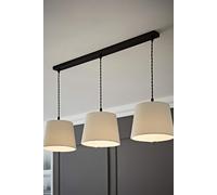 Rory Tapered Boucle Lamp Shade 3 Drop Bar Ceiling Diner Pendant Light ValueLights Cream One Size