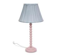Bobbins Rose Pink Table Lamp with Tapered Fabric Pleasted Shade and LED Bulb ValueLights Pink One Size