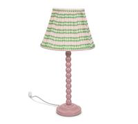 Bobbins Rose Pink Table Lamp with Tapered Fabric Pleasted Shade and LED Bulb ValueLights Pink One Size