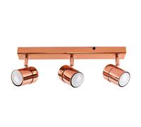 ValueLights Rosie 3 Way Copper Ceiling Bar Spotlight ValueLights Copper