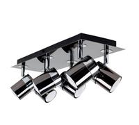 Valuelights Rosie Black Ceiling Bar Spotlight And Gu10 Spotlight Led 5W Warm White 3000K Bulbs