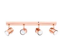 Valuelights Rosie Copper Ceiling Bar Spotlight And Gu10 Spotlight Led 5W Cool White 6500K Bulbs