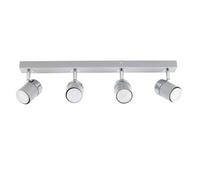 Valuelights Rosie Grey Ceiling Bar Spotlight And Gu10 Spotlight Led 5W Warm White 3000K Bulbs