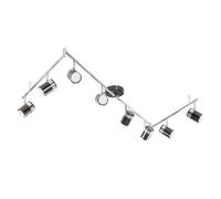 Valuelights Rosie Modern Black Chrome And Chrome 8 Way Adjustable Flexi Z Ceiling Spotlight