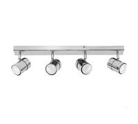 Valuelights Rosie Silver Ceiling Bar Spotlight And Gu10 Spotlight Led 5W Cool White 6500K Bulbs