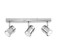 Valuelights Rosie Silver Ceiling Bar Spotlight And Gu10 Spotlight Led 5W Cool White 6500K Bulbs